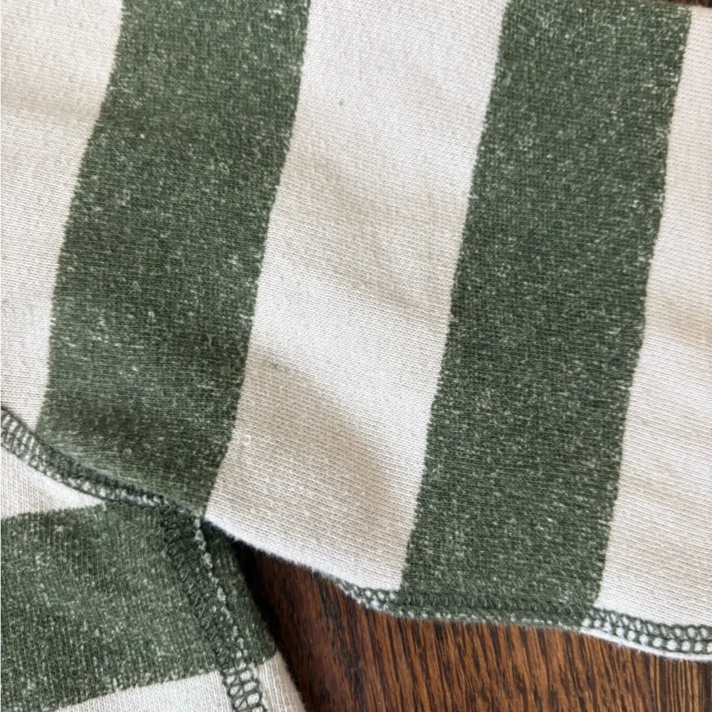 Gap kids boys green and white striped shirt